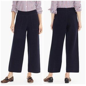 J.Crew wide leg sweater knit crop pants BLACK XS